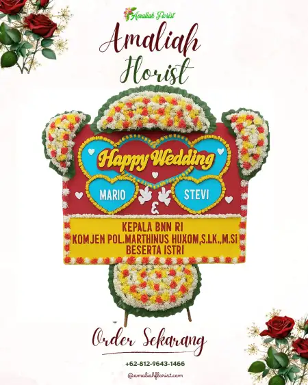 Papan Bunga Pernikahan Layansari
